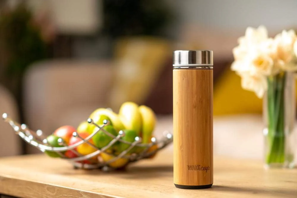 WAKEcup - Eco Friendly Bamboo Thermos - 500ml - Image 2