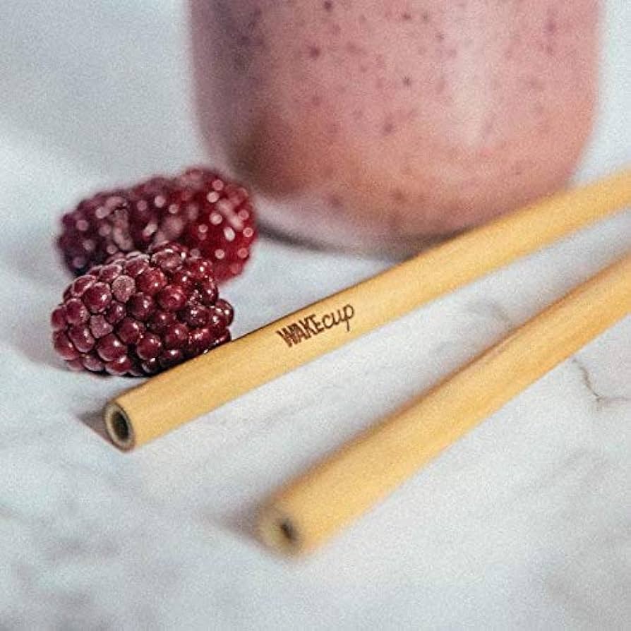 WakeCup Reusable Bamboo Straws - 8 pack - Image 4