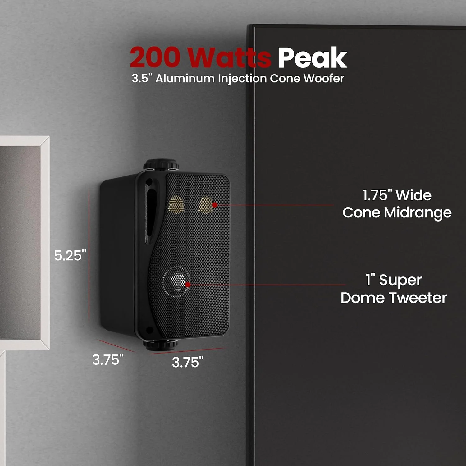 Weatherproof Outdoor Speakers (2 pcs) - 200W - Image 2