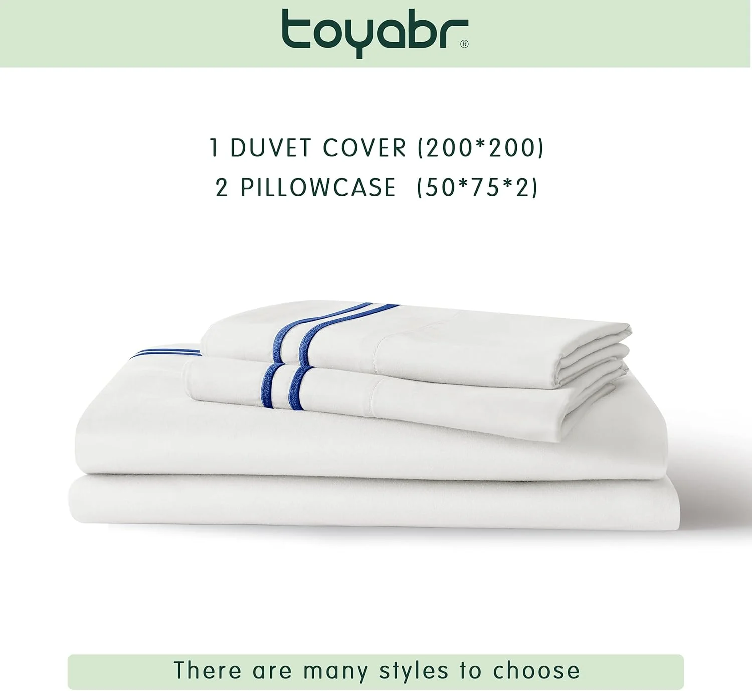 White Double Duvet Cover Set - 3 piece Cotton and Tencel Blend - Image 6
