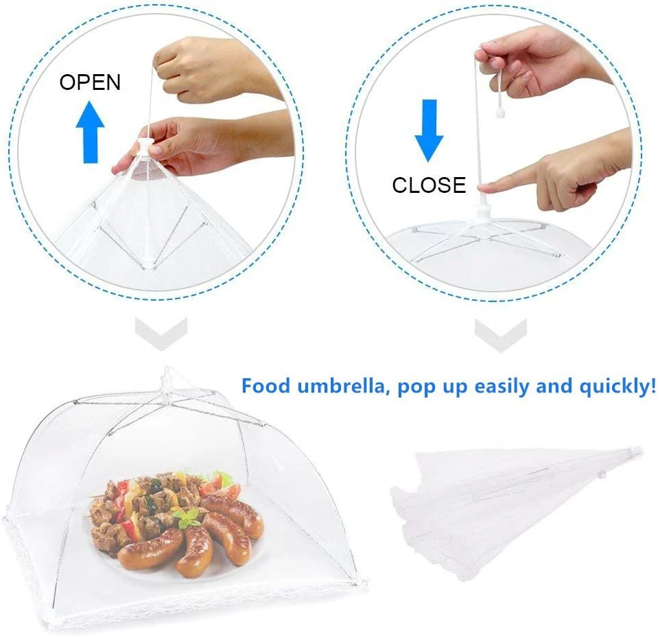 WISDOMWELL Pop-Up Mesh Food Covers - 4 Pack - Image 3