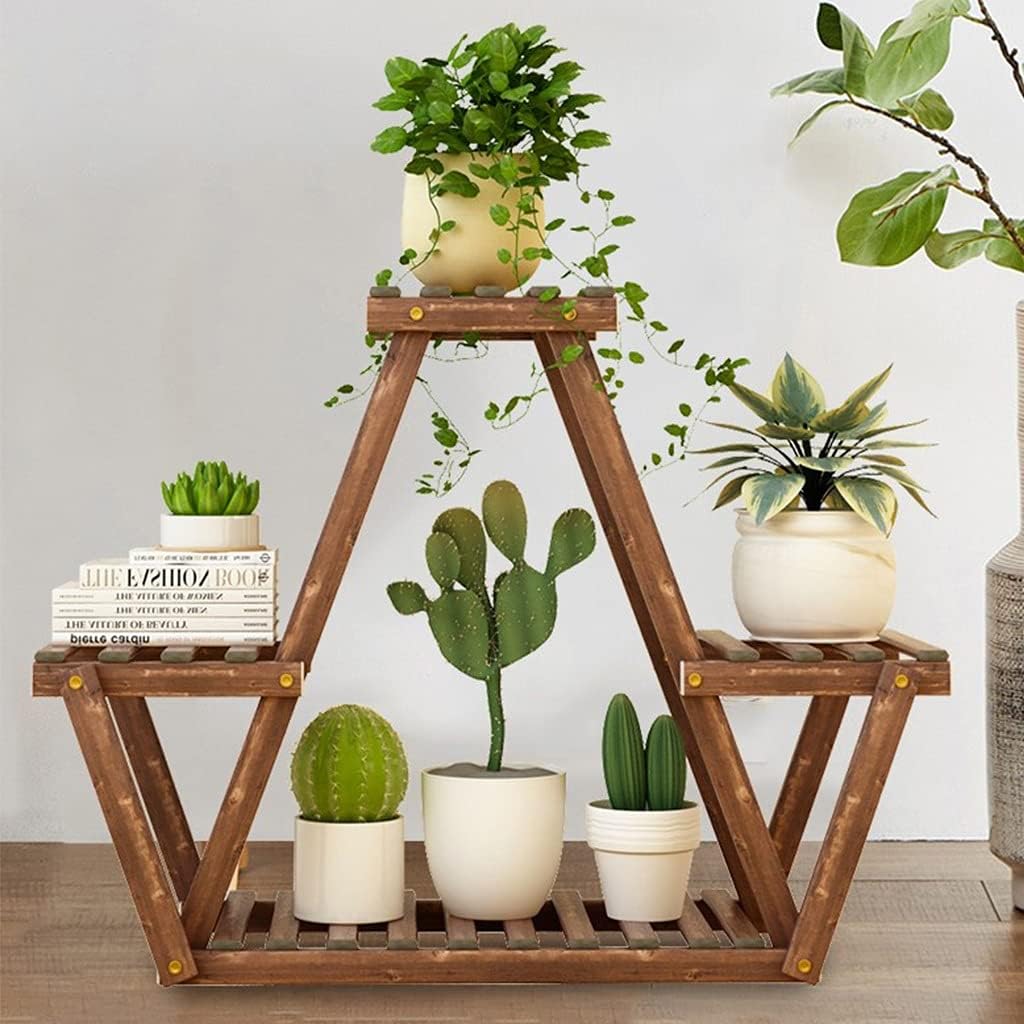 Wooden Plant Stand for Indoor and Outdoor Use - 4 Levels - Image 3