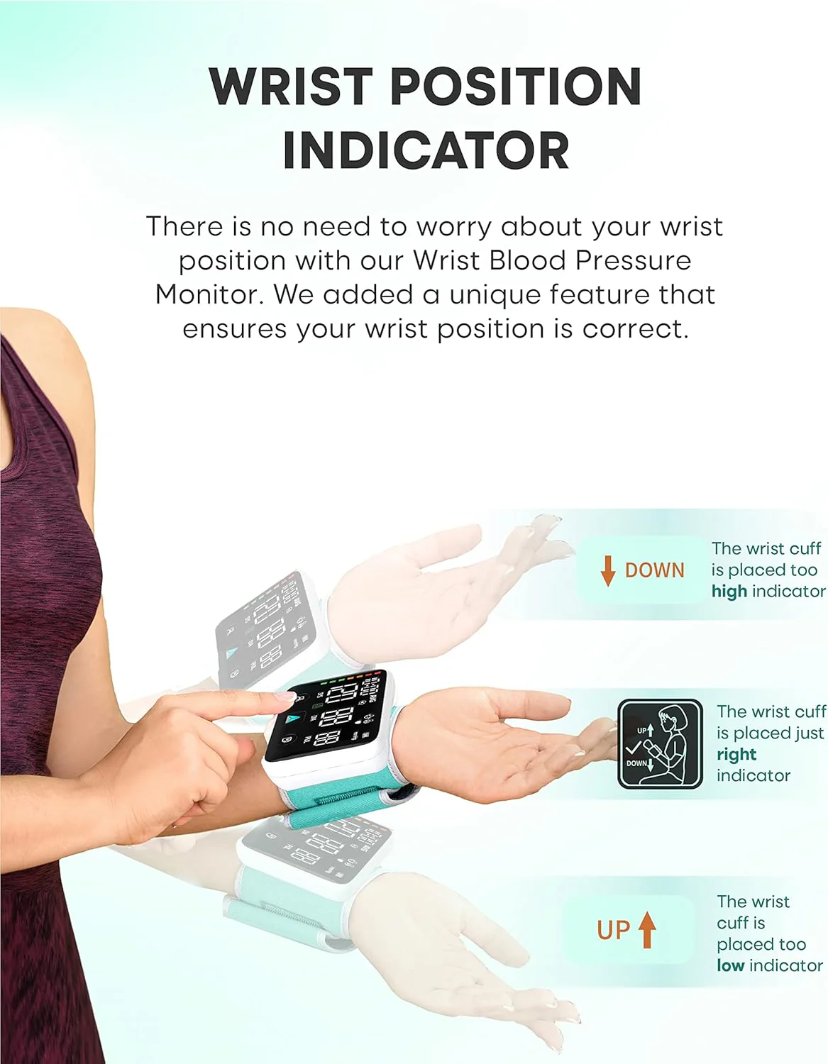 Rechargeable Wrist Blood Pressure Machine - Image 2