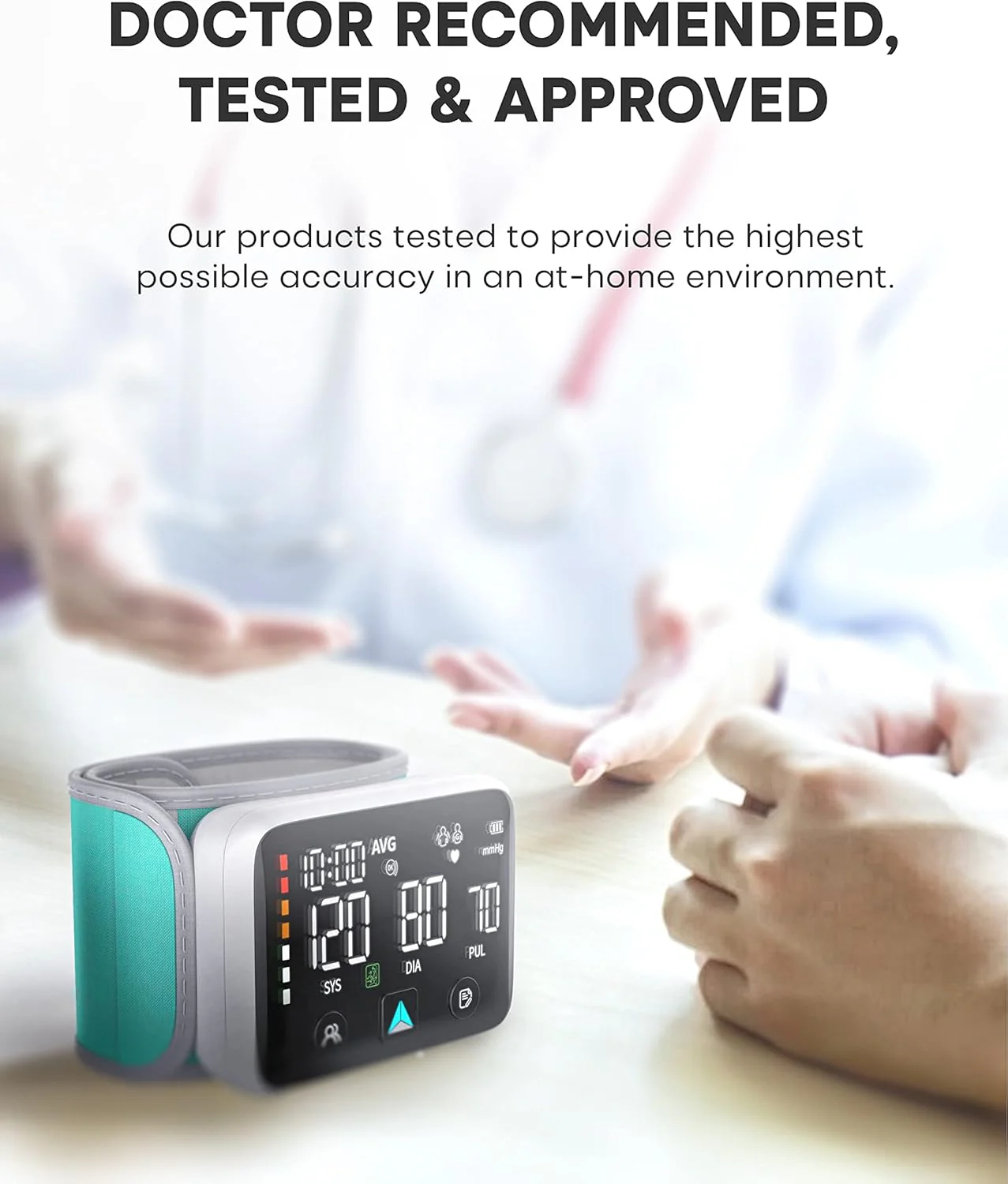 Rechargeable Wrist Blood Pressure Machine - Image 7