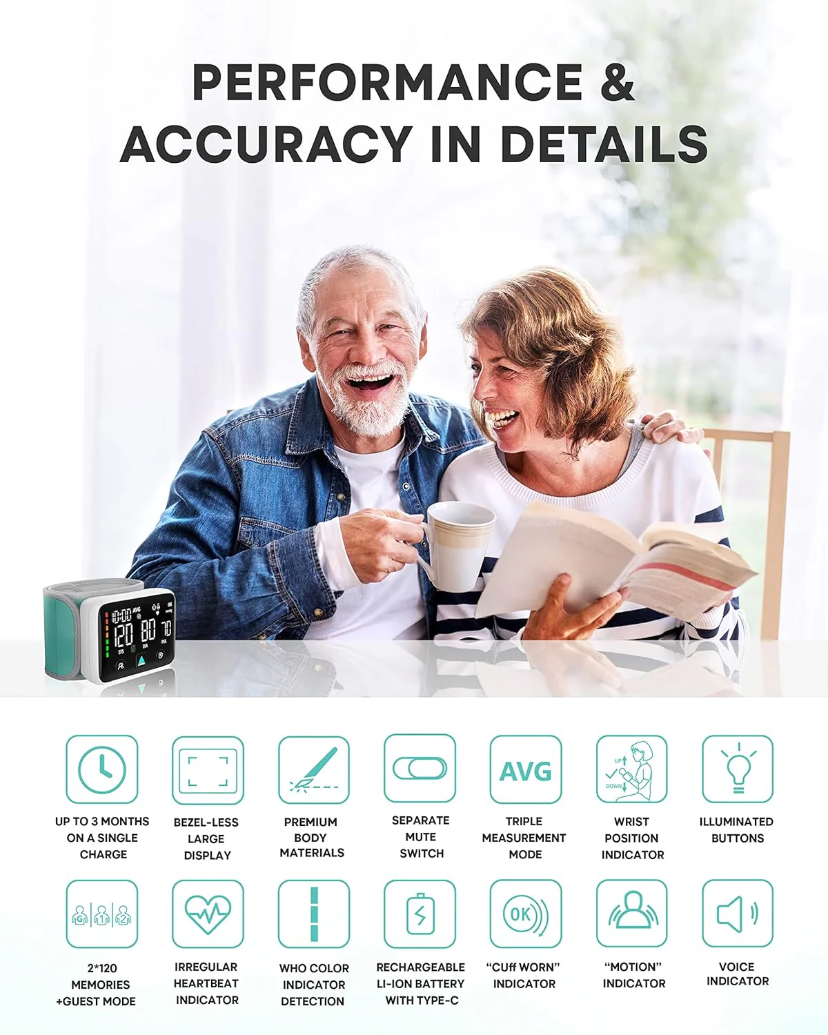 Rechargeable Wrist Blood Pressure Machine - Image 9