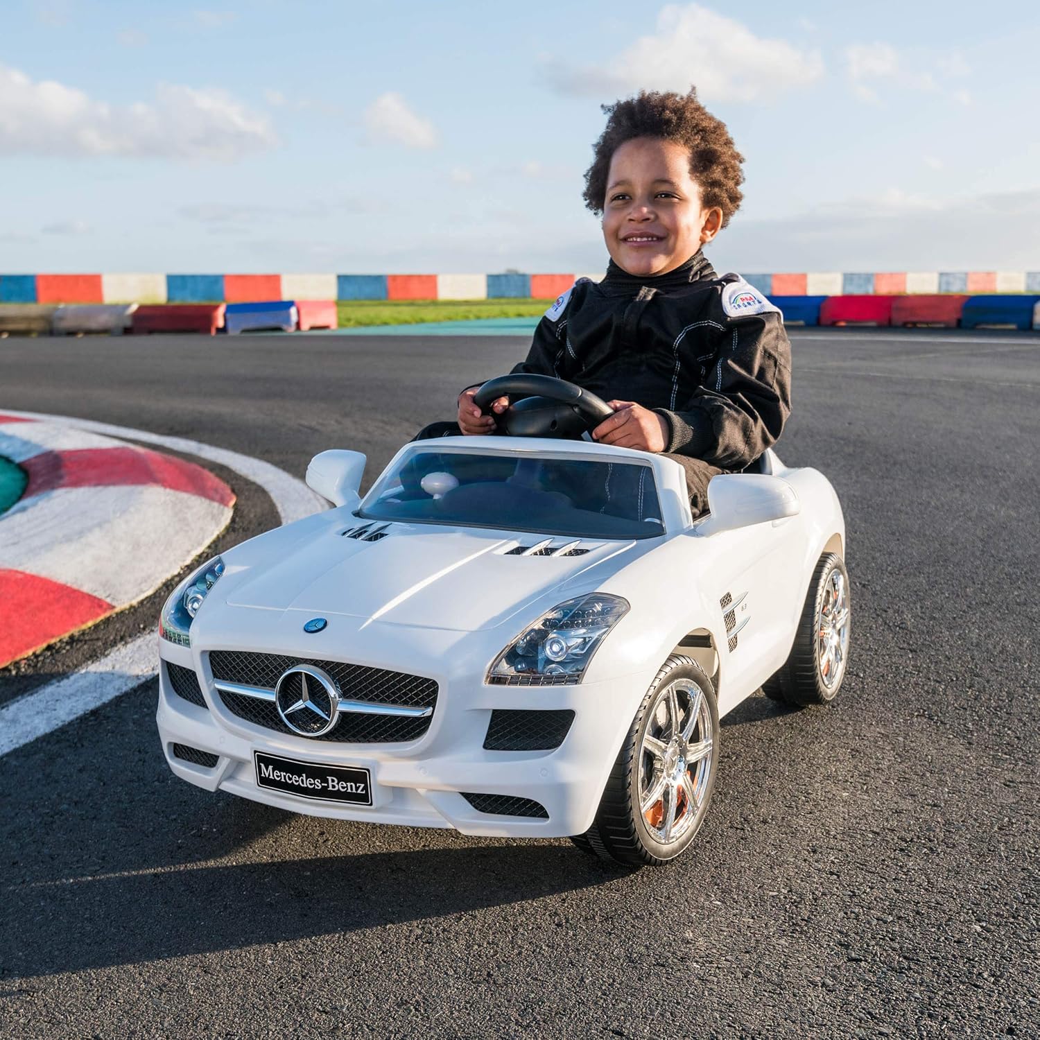Xootz, Mercedes-Benz White SLS Official Licensed Kids Electric Ride On Car - Image 8