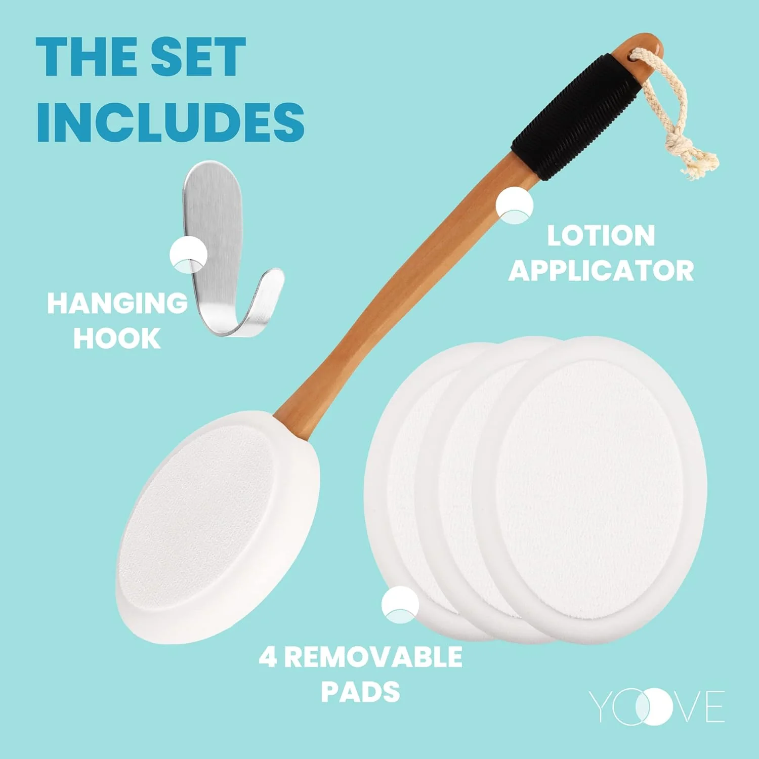 Yoove Lotion Applicator for Back - 17" Long Handle - Image 2