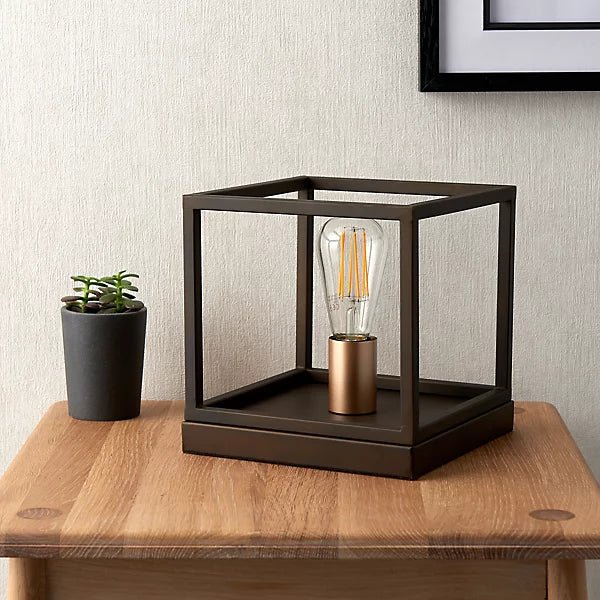 York Square Matt Bronze effect Table lamp - Image 3