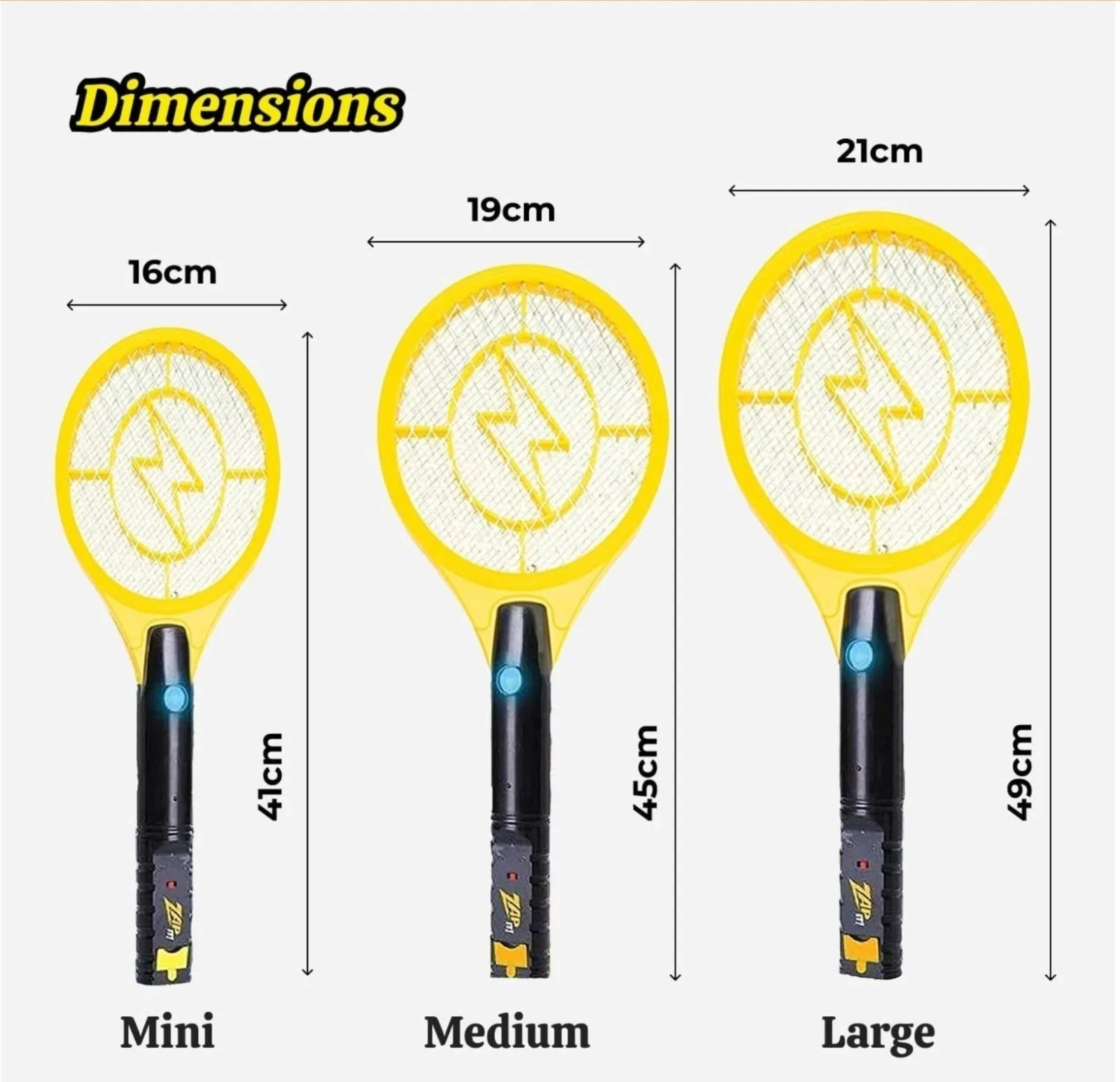 Zap It! Electric Fly Swatter Rechargeable Fly Zapper - Medium - Image 8