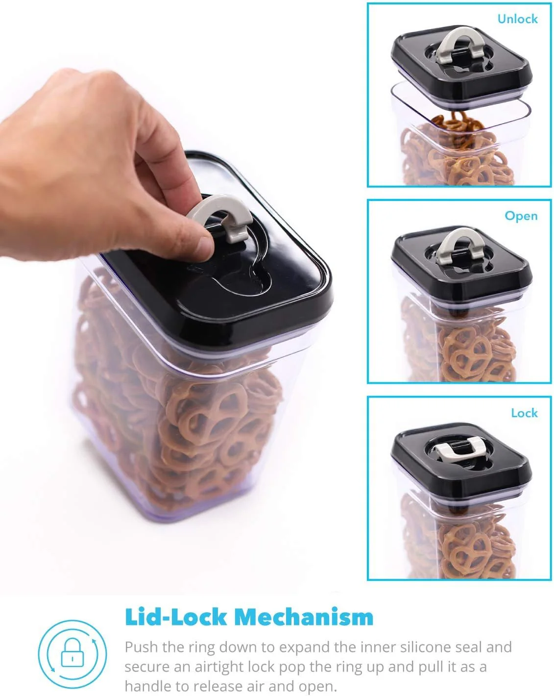 Zeppoli Airtight Food Storage Containers - 5 Piece Set - Image 5