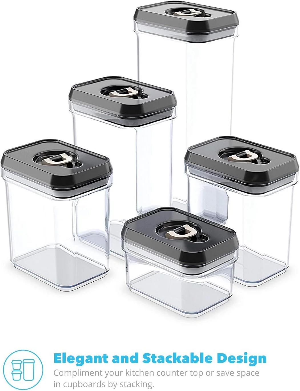 Zeppoli Airtight Food Storage Containers - 5 Piece Set - Image 7