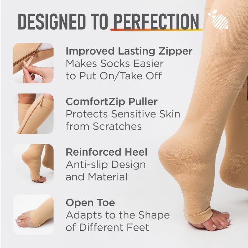 Zipper Compression Socks - Lemon Hero Health - Image 2