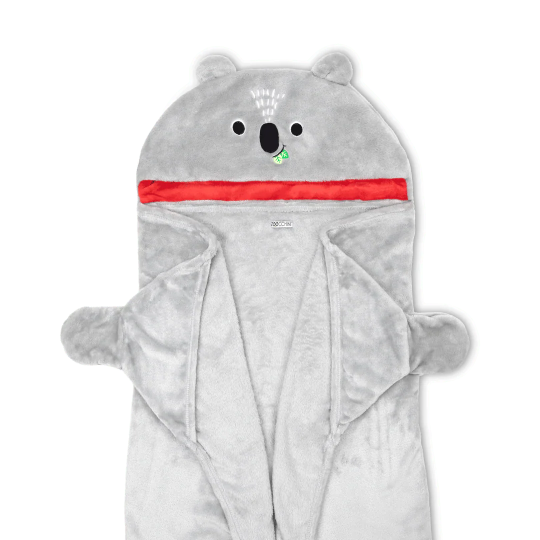 Zoocchini Toddler/Kids Animal Hooded Blanket - Kai the Koala - Image 2