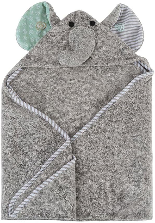 Zoochini Baby Hooded Towel - Grey Elephant - Image 3